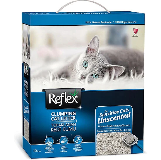 REFLEX HASSAS KEDİ KUMU KOKUSUZ 10 lt